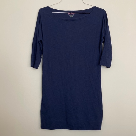 LILLY Pulitzer navy Cassie Dress above the knee  size small - Picture 3 of 7